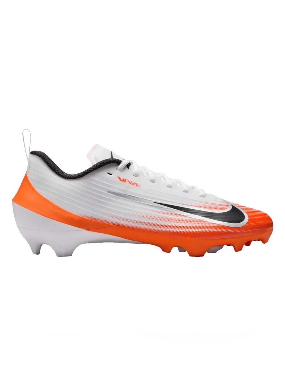 Nike Vapor Edge Speed 3 White and Orange Mens Football Cleats